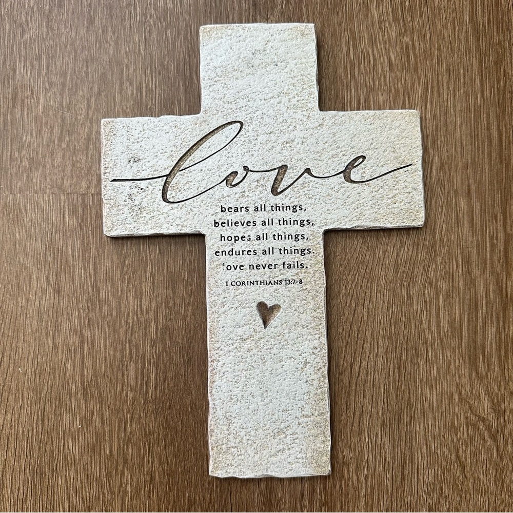 ✝️ 1 Corinthians Bible Verse Cross Wall Decor